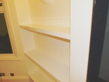 Gloss MDF shelves fitted