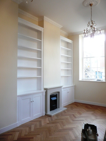 office desk and storage
